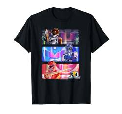 Power Rangers 30th Anniversary Black Blue Red Cosmic Panels T-Shirt von Power Rangers