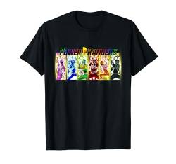 Power Rangers Action Lightning Rainbow Panel Portraits T-Shirt von Power Rangers