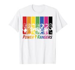 Power Rangers Retro Distressed Rainbow Character Panels T-Shirt von Power Rangers