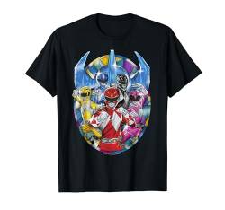 Power Rangers Stained Glass Action Pose Portrait T-Shirt von Power Rangers