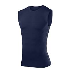 PowerLayer Herren Kompressionsshirt/Funktionsshirt - Ärmellos - Marineblau, M von PowerLayer