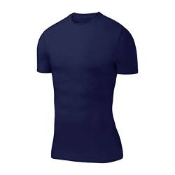 PowerLayer Herren Kompressionsshirt/Funktionsshirt - Kurzarm - Dunkelblau, S von PowerLayer