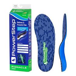 PowerStep Pinnacle Einlegesohle Fußgewölbe, schmerzlindernd, Supination, hohe Fußgewölbeunterstützung, orthopädisch, für Damen und Herren High, Blau/Dunkelgrün, Men's 9-9.5 / Women's 11-11.5 von Powerstep