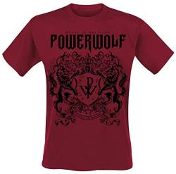 Powerwolf Logo (red) Männer T-Shirt rot M 100% Baumwolle Band-Merch, Bands von Powerwolf