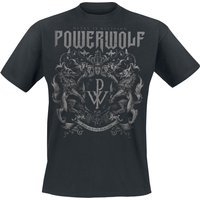 Powerwolf T-Shirt - Crest - Metal Is Religion - S bis 3XL - für Männer - Größe S - schwarz  - Lizenziertes Merchandise! von Powerwolf