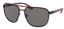 Prada Herren 19G02G Sonnenbrille, Black Red/Dark Grey, Einheitsgröße (Herstellergröße: 65) von Prada