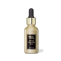 PRAI BEAUTY 24K Gold Retinol Night Drops – Antioxidativer Gesichtsschutz, feuchtigkeitsspendendes Gesichtsserum – steigert die Leuchtkraft der Haut, reduziert Entzündungen, 30 ml von Prai