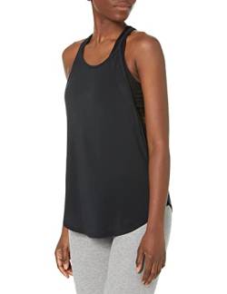 prAna Damen Foundation Slit Back Tank Wandershirt, Schwarz, Mittel von Prana