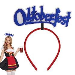 Bierdosen-Stirnband | Kreative Mädchen-Stirnbänder,Kreatives Bart-Stirnband, Wurst-Bierkrug-Design, Oktoberfest-Haarband für die tägliche Gesichtswäsche Pratvider von Pratvider