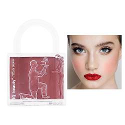 Gesichts-Rouge-Palette,Gesichtskonturpalette - Lock Shape Matte Blusher Proposal Scene Pattern Wasserdichter Anti-Schmutz für Frauen Pratvider von Pratvider