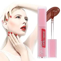 Samtiger Lipgloss - Samtiger, antihaftbeschichteter, flüssiger Lippenstift,Wasserfester Lippenstift-Fleck, Make-up-Geschenk, Lippenstift-Make-up, Lipgloss-Set Pratvider von Pratvider