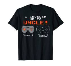 Leveled Up To Uncle Gaming Gamer Pregnancy Announcement Gift T-Shirt von Pregnancy Announcement Clothes 2021 Baby Shower