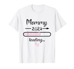 Mommy 2024 Loading Moms to be Mom Baby Twins Future Mama T-Shirt von Pregnancy Announcement Designs