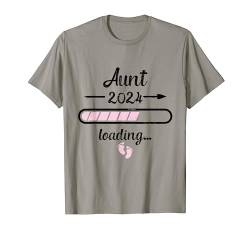 Tante 2024 Loading Aunt to be Baby Twins Future Aunts T-Shirt von Pregnancy Announcement Designs