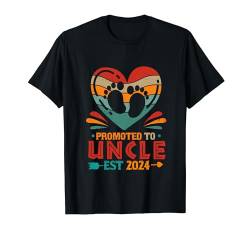 Promoted To Uncle Est 2024 Funny Pregnancy Announcement T-Shirt von Pregnancy Announcement Father's Day Costume