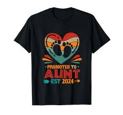 Promoted To Aunt Est 2024 Funny Pregnancy Announcement T-Shirt von Pregnancy Announcement Mother's Day Costume