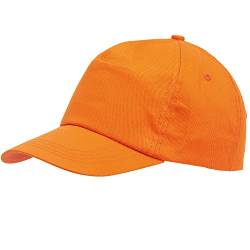 Preiswert & Gut Cap Caps Cappi 2 gestickte Luftlöcher mit 5-Panel u Klettverschluss Baumwolle (orange) von Preiswert & Gut
