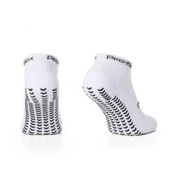PremSox Laufknöchel-Grip-Socken Rutschfeste Sportsocken mit rutschfesten Gummipolstern innen und außen Anti-Rutsch-Kissen Crew Team für Laufen, Ausbildung, Fußball, Fitness, Gewichtheben Weiß von PremSox
