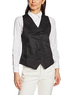 Premier Workwear Damen Ladies Hospitality Waistcoat Anzugweste, Schwarz (Black), Large von Premier Workwear