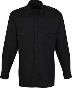 Premier Workwear Herren Pilot Hemd PR210 Black 44.5 (17H) von Premier Workwear