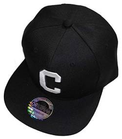 Buchstaben Initialen Snapback Cap Black & White (C) von Premium Headwear