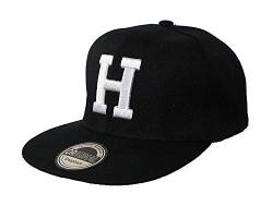 Buchstaben Initialen Snapback Cap Black & White (H) von Premium Headwear