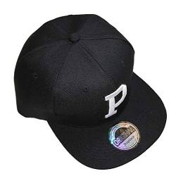 Buchstaben Initialen Snapback Cap Black & White (P) von Premium Headwear