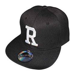 Premium Headwear Buchstaben Initialen Snapback Caps Black & White Baseball Cap (R) von Premium Headwear