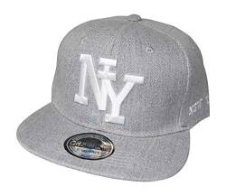 Premium Headwear Neues Modell New York Snapback Cap (grau weiß) von Premium Headwear