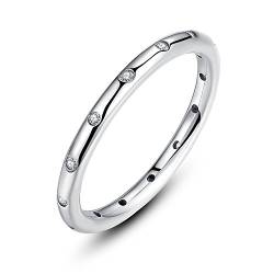 Presentski 925 Sterling Silber Tröpfchen Ring mit Österreich Zirkonia für Mama Frauen Damen Mädchen von Presentski