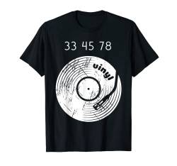 33 45 78 U/min 80s 90s Retro Vinyl Record DJ T-Shirt von Pretees