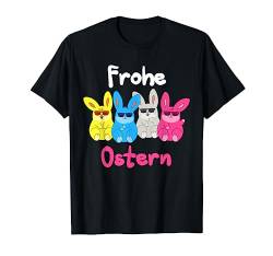 Frohe Ostern Lustige Osterhasen Mit Brille Bunny T-Shirt von Pretees