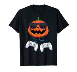 Jack O Lantern Videospiele Controller Gamer Jungen Halloween T-Shirt von Pretees