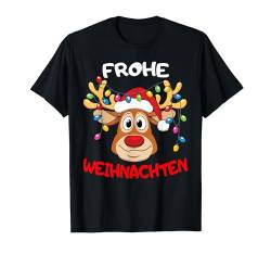 Lustige Rentier Frohe Weihnachten T-Shirt von Pretees