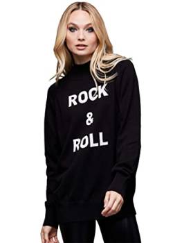 Pretty Attitude Damen Rock n Roll Sweater Rock Music Shirt Strickpullover, Schwarz, Klein von Pretty Attitude