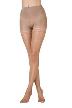 Pretty Polly Damen Nylons 10d Gloss Secret Slimmer Tights Strumpfhose, 10 DEN, Beige (Shrr Sherry), Medium (Herstellergröße: ML) von Pretty Polly