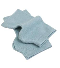 Prettystern 100% Kaschmir Cashmere Pulswärmer Halbhandschuhe Hand-Stulpen Damen Fingerlose Handschuhe Hell-blau von Prettystern