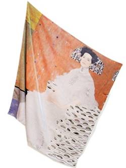 Prettystern 110cm XL Groß Schwer Crêpe Satin Jugendstil Seidentuch - Gustav Klimt - Porträt Der Fritza Riedler P064 von Prettystern