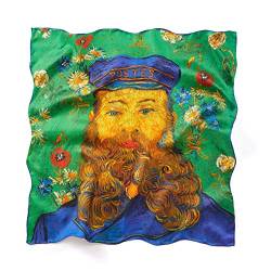 Prettystern 53cm Seiden-Twill Damen-Tuch Bandana Nickituch Halstuch van Gogh der Postman P885 von Prettystern