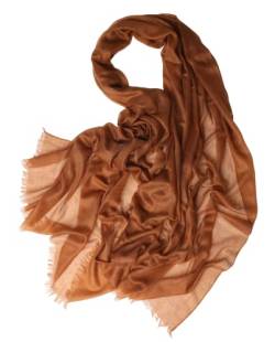 Prettystern Damen 100% Kaschmir-Stola leicht Ring Pashmina-Schal Abendkleid Schulter-Tuch XL feine Cashmere 19. rot Braun von Prettystern