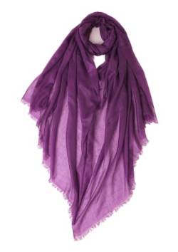 Prettystern Damen 100% Kaschmir-Stola leicht Ring Pashmina-Schal Abendkleid Schulter-Tuch XL feine Cashmere Purpur von Prettystern