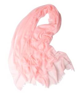 Prettystern Damen 100% Sommer Kaschmir-Schal leicht Ring Pashmina Schal für Abendkleid Schulter-Tuch XL feine Cashmere Fäden rosa von Prettystern