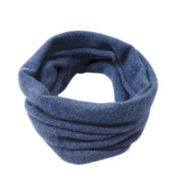 Prettystern Damen Herren Loop Schal 100% Kaschmir Cashmere Rundschal Strick-Schal unisex Rund-Halstuch Schlauch-Tuch Blau Jeansblau von Prettystern