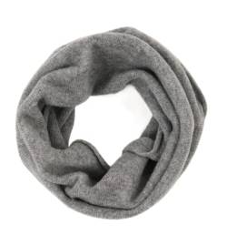 Prettystern Damen Herren Loop Schal 100% Kaschmir Cashmere Rundschal Strick-Schal warm Rund-Halstuch Winter Schlauch-Tuch grau von Prettystern