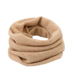 Prettystern Damen Herren Loop Schal 100% Kaschmir-Wolle Cashmere Rundschal Strick-Schal einfarbig unisex Rund-Halstuch Winter Schlauch-Tuch beige von Prettystern