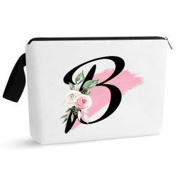 Initial Monogramm personalisierte Make-up-Tasche, tragbare Kosmetiktasche, Kulturtasche, Reisetasche, Geburtstagsgeschenke für Frauen Mädchen, personalisierte Kosmetiktasche für Mutter, Lehrer, von Prettyui