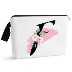 Initial Monogramm personalisierte Make-up-Tasche, tragbare Kosmetiktasche, Kulturtasche, Reisetasche, Geburtstagsgeschenke für Frauen Mädchen, personalisierte Kosmetiktasche für Mutter, Lehrer, von Prettyui