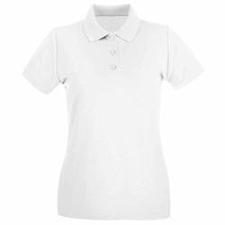 Klassisches Piqué-Poloshirt für Damen, Weiß, Gr. 48 von Price Drop 247