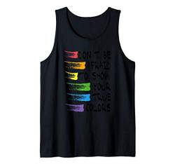 Bisexual Gay Queer Trans Zeig deine Farben Show Your Colors Tank Top von Pride CSD Parade Outfit LGBT Geschenk Homo Love