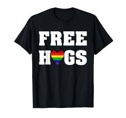 LGBTQ Gay Rainbow Heart Love Liebe Regenbogen Herz Free Hugs T-Shirt von Pride CSD Parade Outfit LGBT Geschenk Homo Love